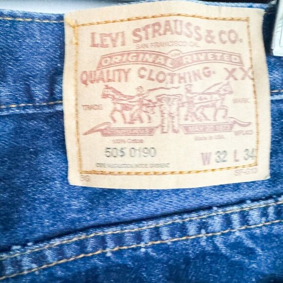 Vintage Levi's 505 Medium wash Straight Leg Jeans 32/34 New Deadstock - Picture 5 of 7